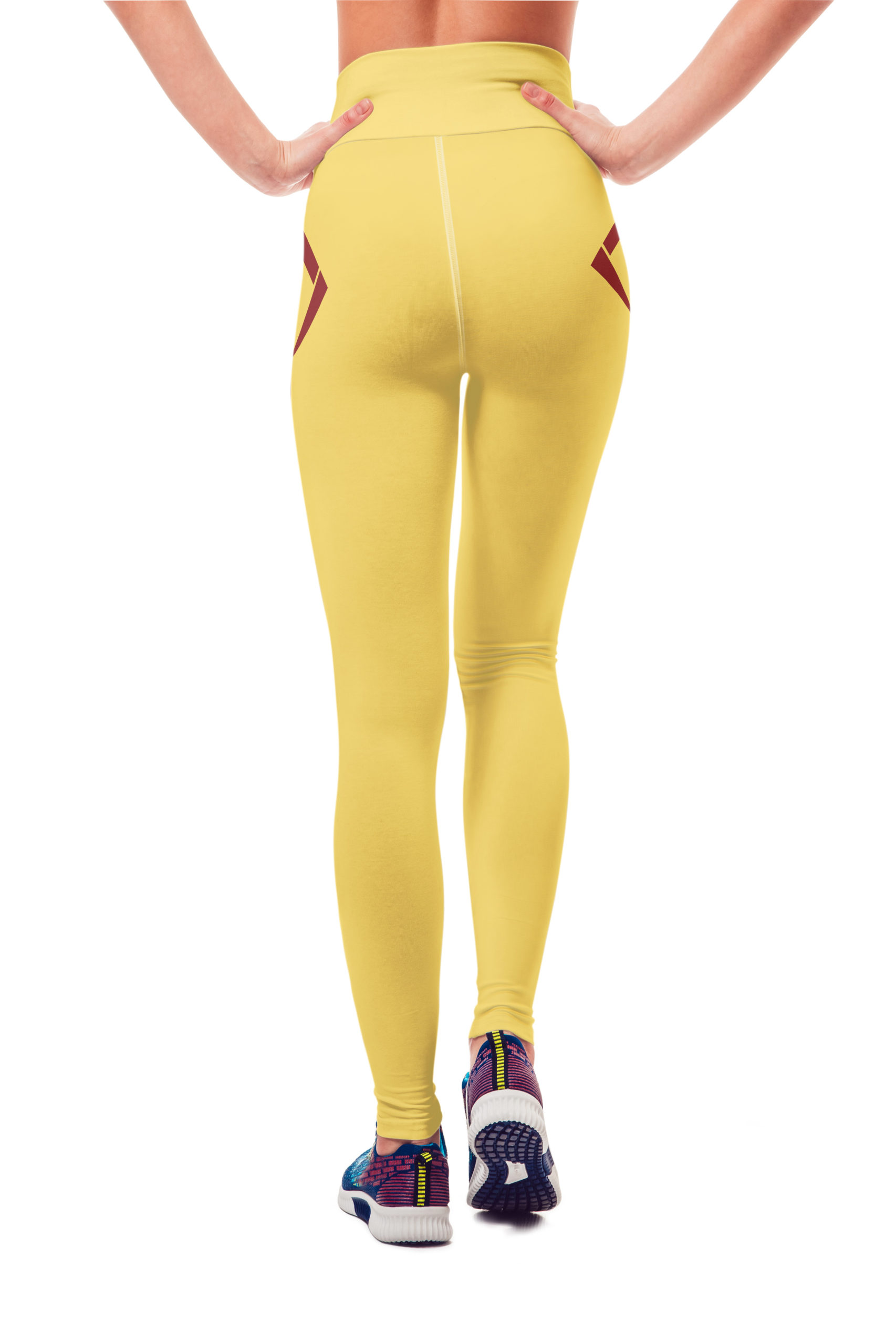 Vosenta v-line design yoga leggings yellow