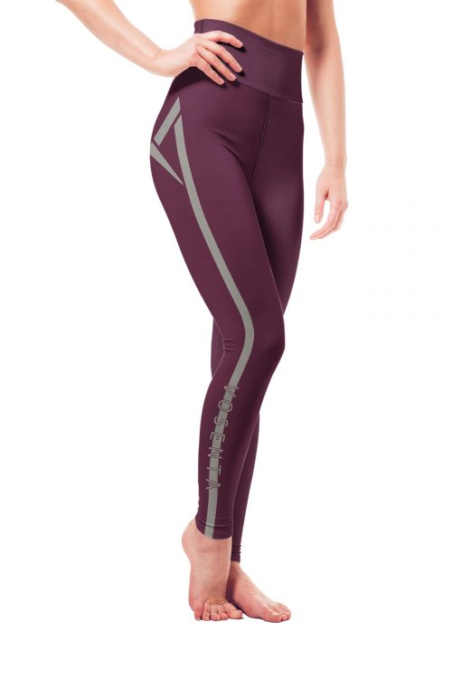 Vosenta v-line design yoga leggings purple