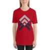 Vosenta red tshirt geometric