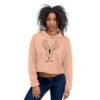 crop hoodie peach color abstrack