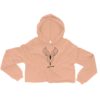 crop hoodie peach color abstrack