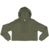 Vosenta Military green Crop hoodie