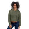 Vosenta Military green Crop hoodie