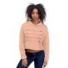 crop hoodie peach color arrow
