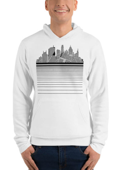 Vosenta unisex hoodie white dazzle