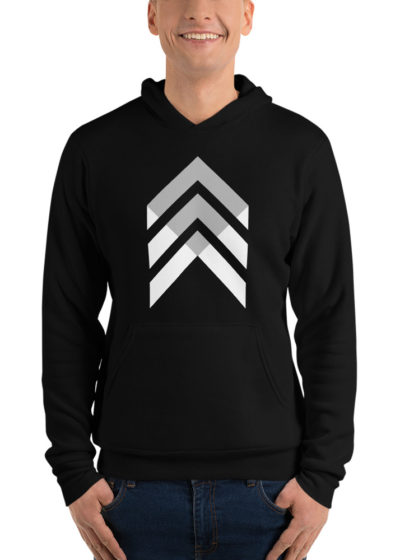 Vosenta unisex hoodie black geometric