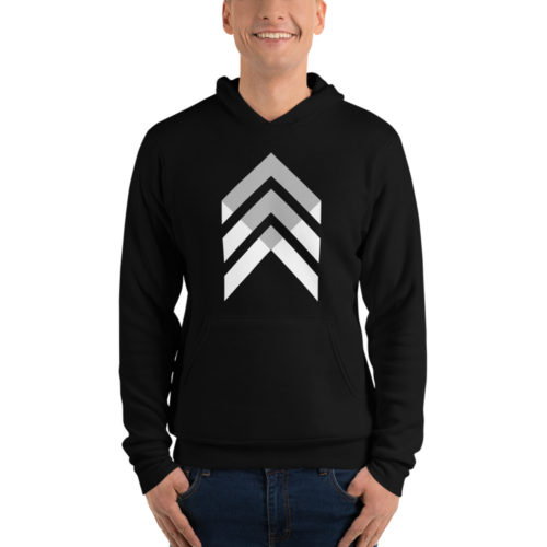 Vosenta unisex hoodie black geometric