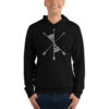 Vosenta unisex hoodie black mandala