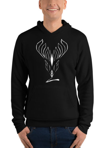 Vosenta unisex hoodie black abstrack