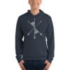 Vosenta unisex hoodie navy mandala