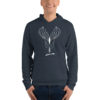 Vosenta unisex hoodie navy abstrack