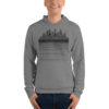 Vosenta unisex hoodie grey dazzle design