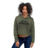 Vosenta Military green Crop hoodie dazzle city