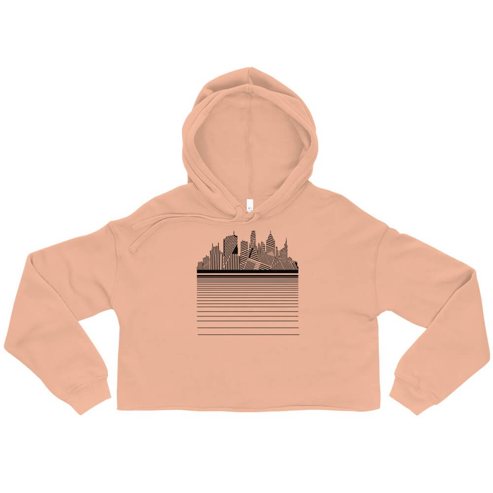 crop hoodie peach color dazzle city