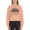 crop hoodie peach color dazzle city