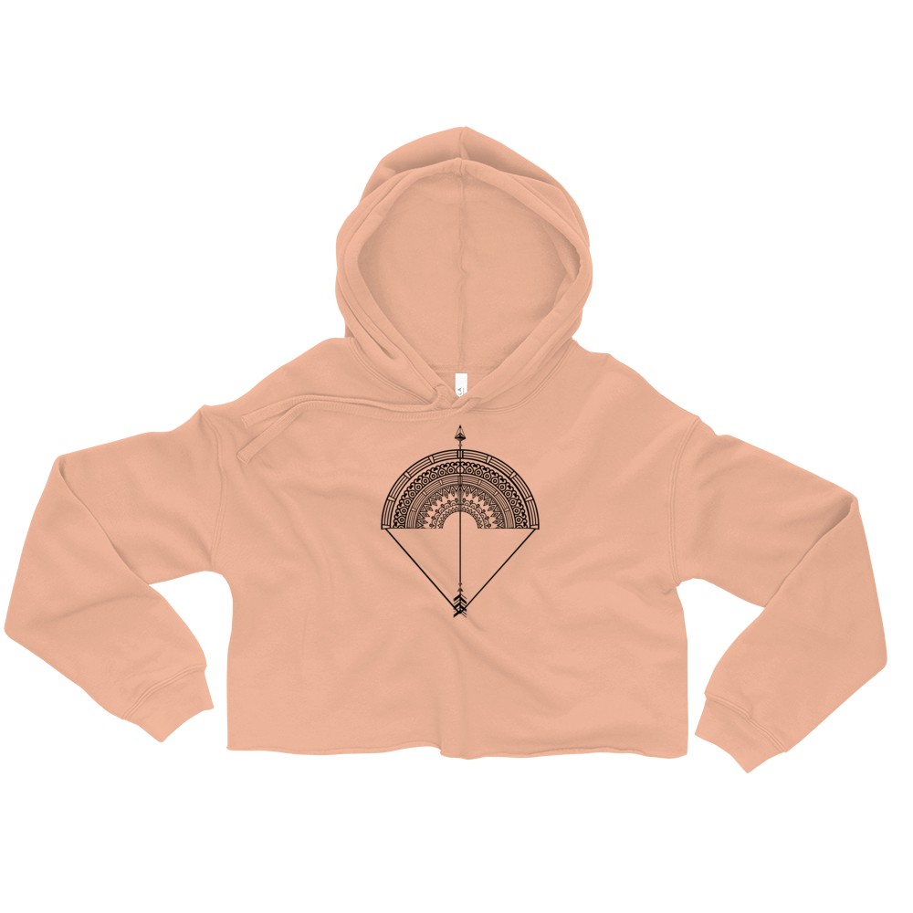 crop hoodie peach color