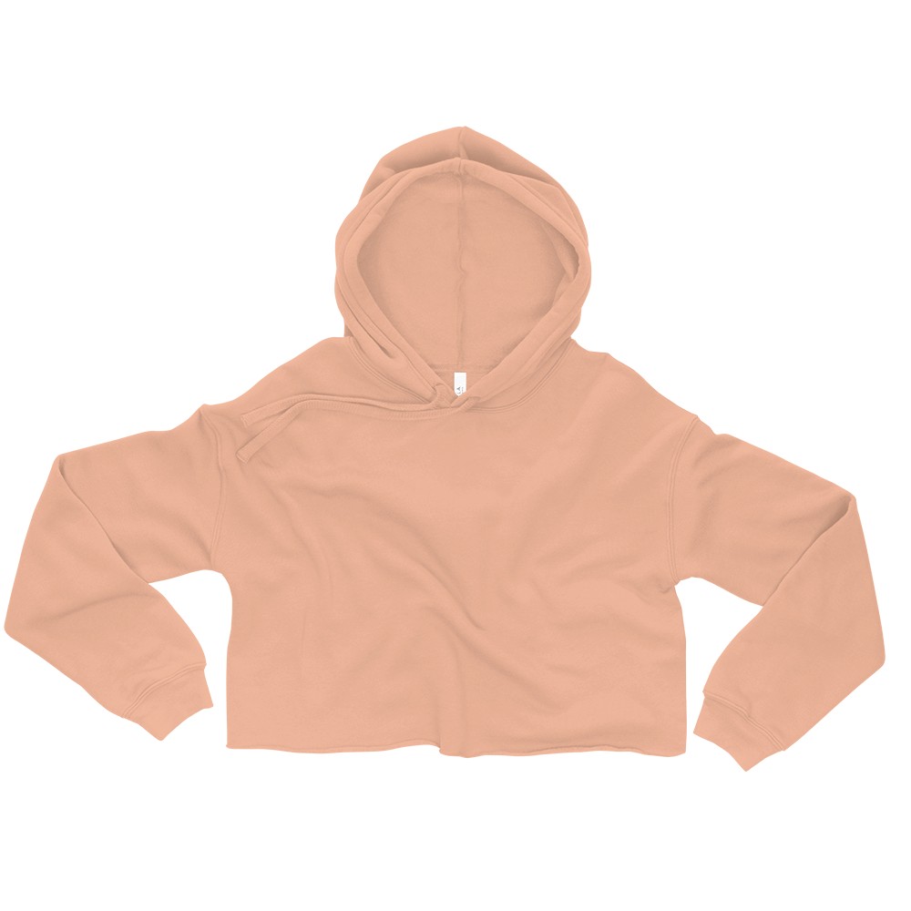 crop hoodie peach color basic