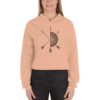 crop hoodie peach color mandala arrow