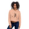 crop hoodie peach color mandala arrow