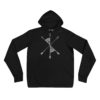 Vosenta unisex hoodie black mandala flat