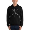 Vosenta unisex hoodie black mandala