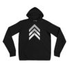 Vosenta unisex hoodie black geometric flat
