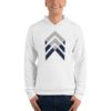 Vosenta unisex hoodie white geometric