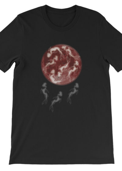Vosenta black tshirt koi fish