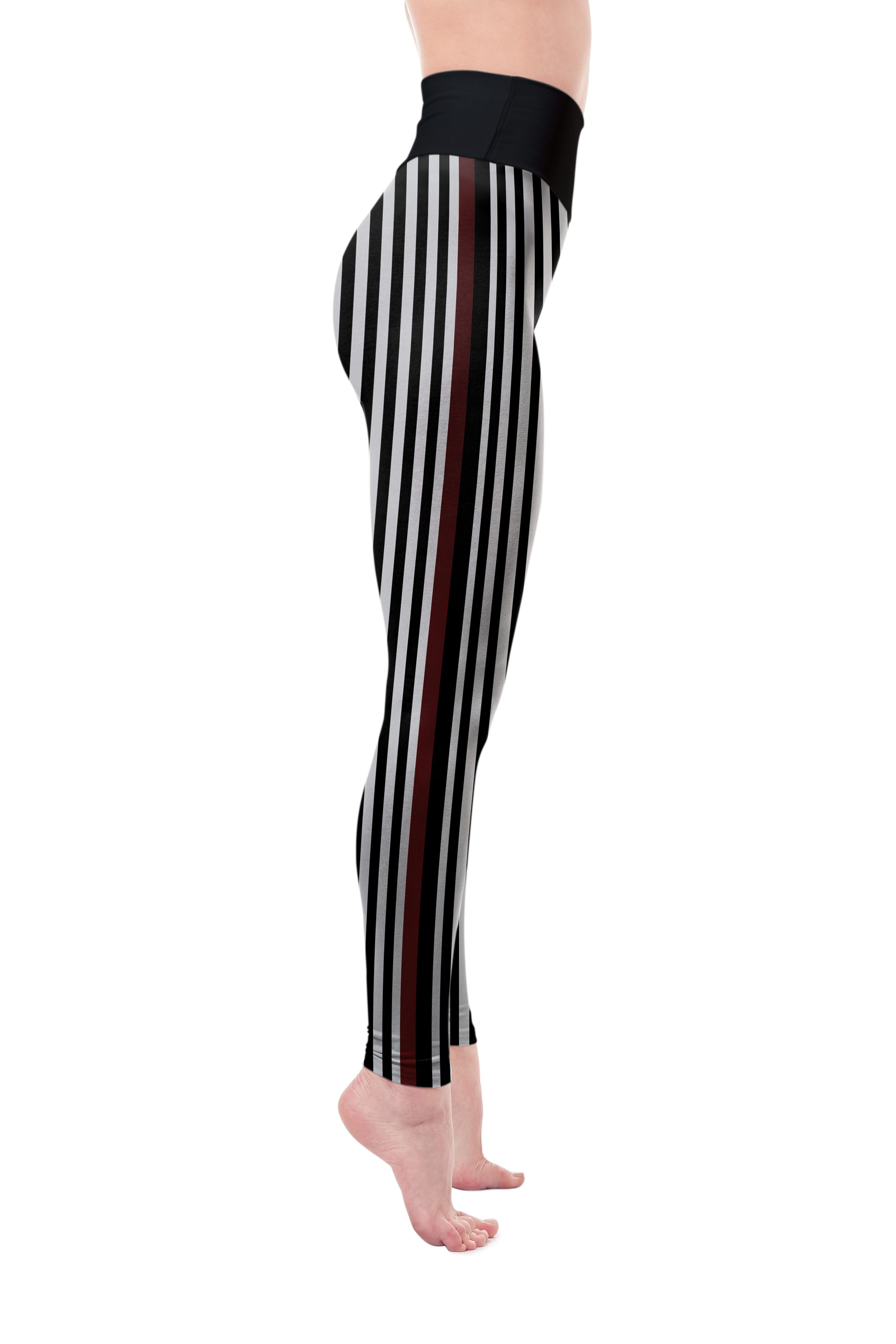 Black and White Striped Leggings ~ Vosenta ~ Official Shop