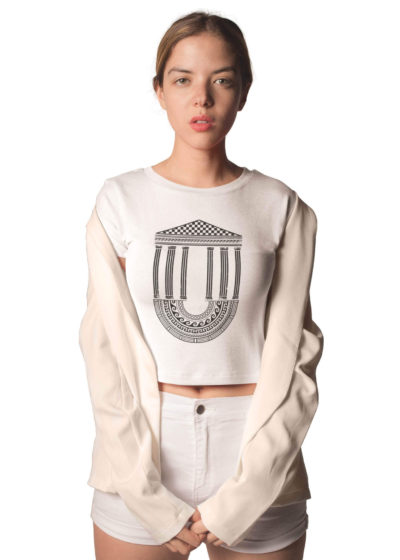 greek design crop top