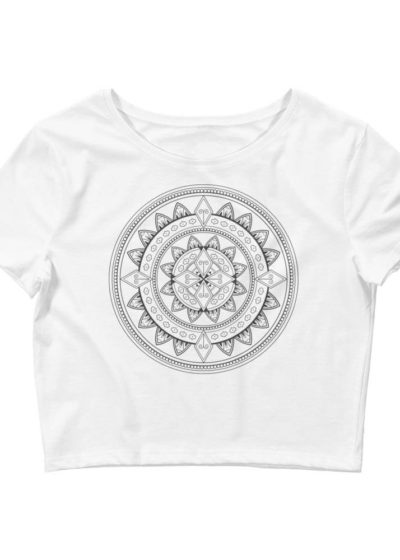 white crop top mandala design