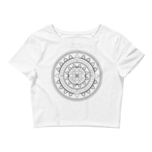 white crop top mandala design