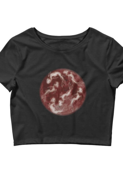 koi fish design crop top