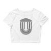 white crop top greek design