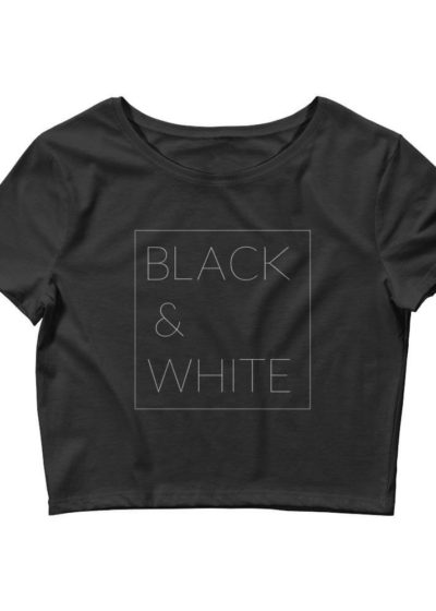 black and white crop top