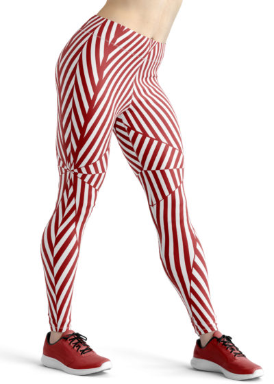 Red and White leggings (dazzle)