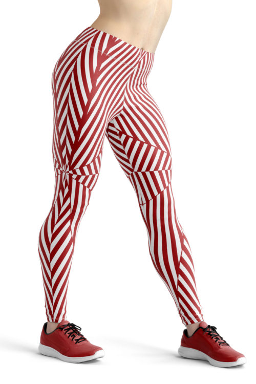 Red and White leggings (dazzle)