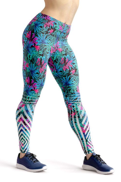 Tropical print leggings