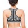 black and white sports bra dazzle