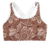 mehndi print sports bra dazzle