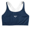 blue carbon print sports bra dazzle