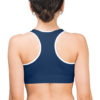 blue carbon print sports bra dazzle