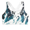 ocean wave print sports bra dazzle