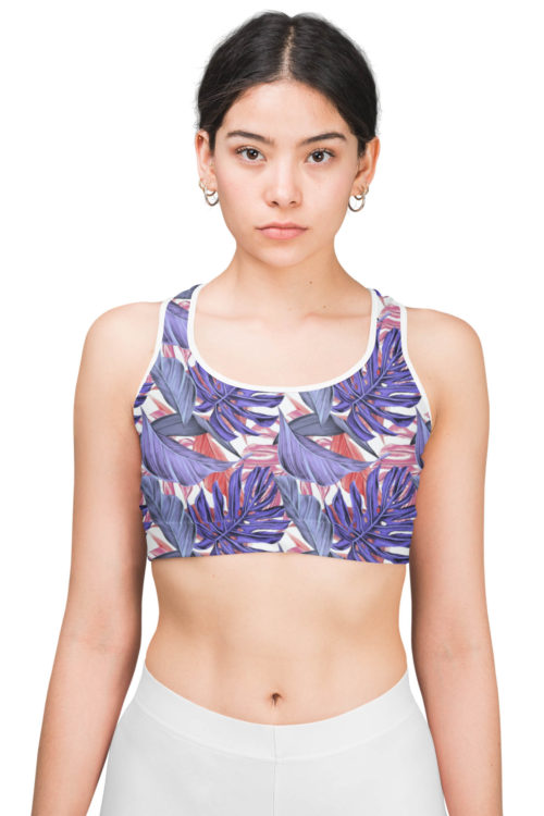 tropical print sports bra dazzle