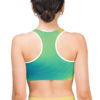 yellow and green printed sports bra dazzle
