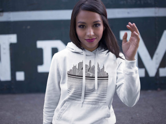 dazzle collection white hoodie