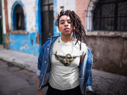 white unisex tshirt snake collection